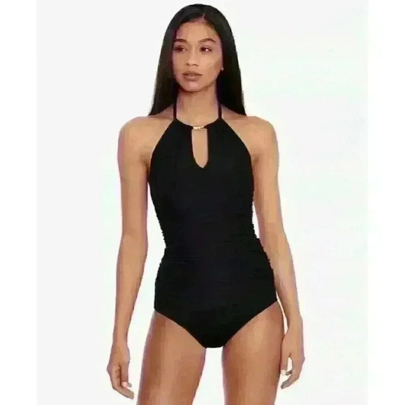 NEW! Ralph Lauren Women's 12 Beach Club High Neck Tankini Top In Red NWT $165 - Picture 1 of 5